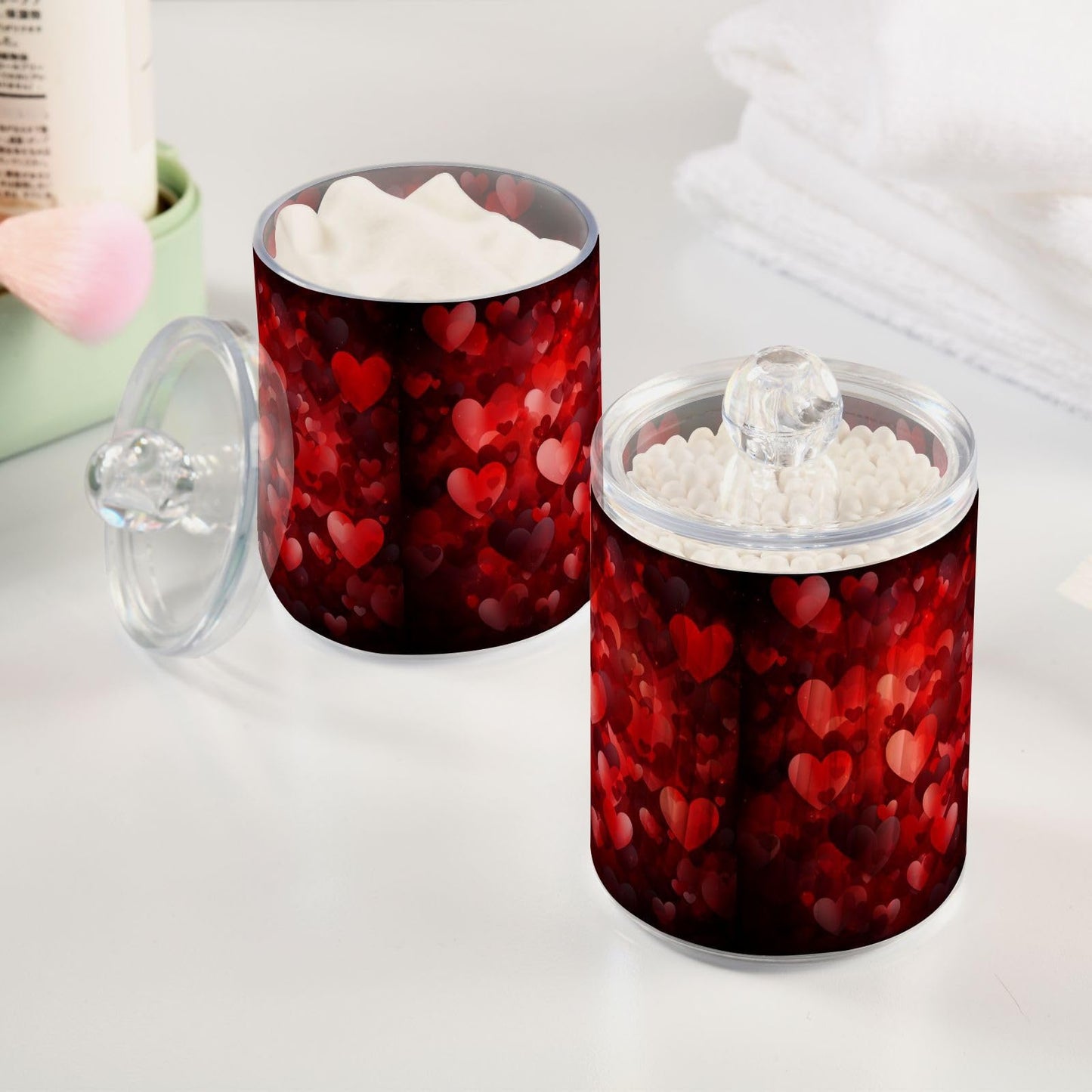 Halloween Skull 2PC Airtight Transparent Plastic Storage Jar, Food Storage Container Glass, Can Store Candy, Salt, Coffee Beans, With lid, Easy To Use