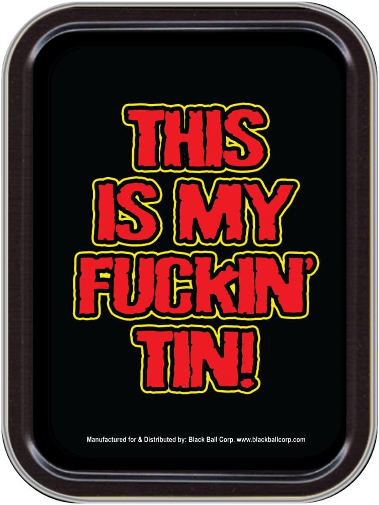 Stash Tins This Is My F*ckin' Tin Storage Container 4.37" L x 3.5" W x 1" H