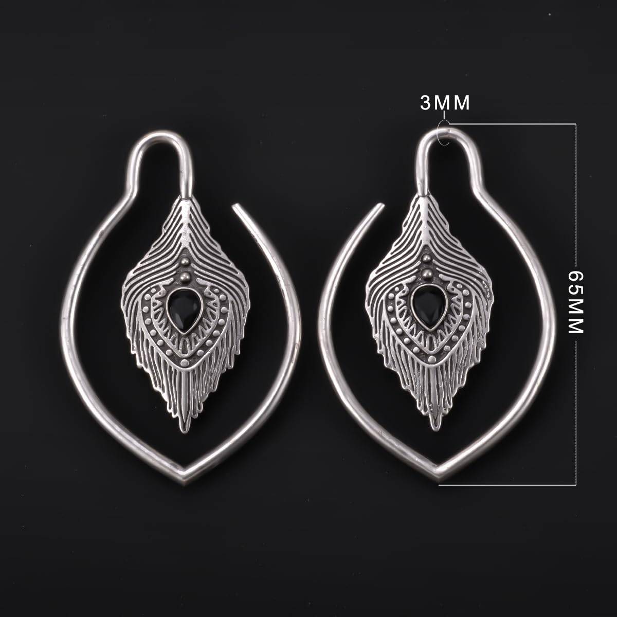 1 Pair 8g Ear Weights For Stretched Ears Lock Plug Dangle Gauge Ear Hanger Tunnels 3mm Ear Gauge Expander Body Piercing Jewelry