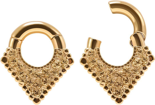 2PCS Ear Weights For Stretched Ears Heavy Weighted Gauges Stainless Steel 2g 4g Dangle Gauge For Women Men Ear Hanger Stretcher Piercings