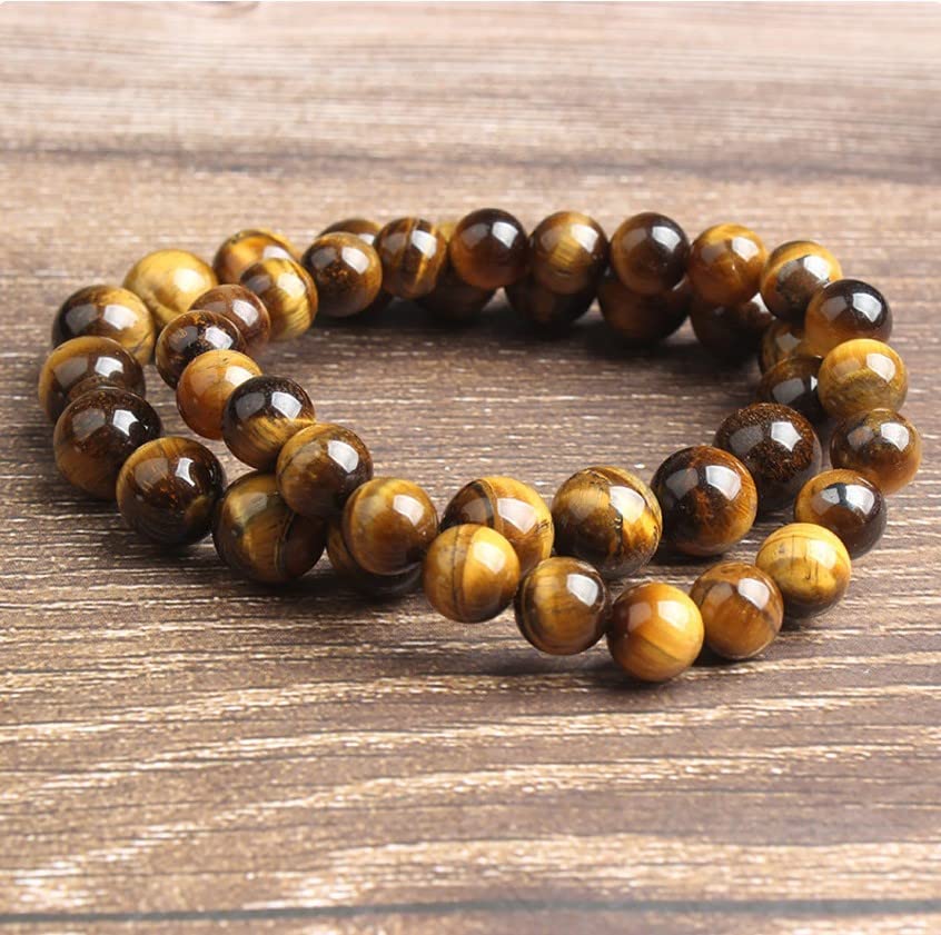 Black Obsidian Hematite Triple Protection Bracelet 10MM beads Set, Blue Tiger Eye Beads Bracelets, Lava Stone bracelets for Men Women