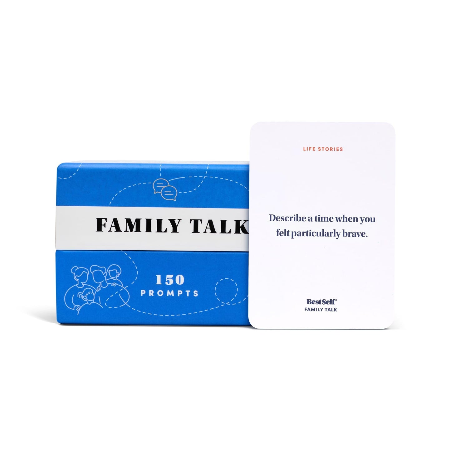BestSelf Icebreaker Deeper Talk Deck - Conversation Starter Card Pack to Deepen Friendships with 150 Prompts to Create Real Conversations for Friends, Coworkers, Family, Dates