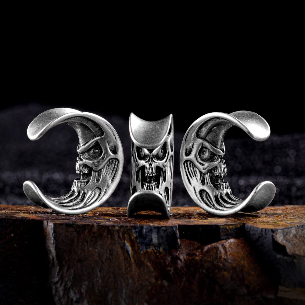 2PCS Moon Ear Gauges Ear Plugs and Tunnels Gauge for Ears Expander Piercing Gauge 10mm-25mm(00g-1")