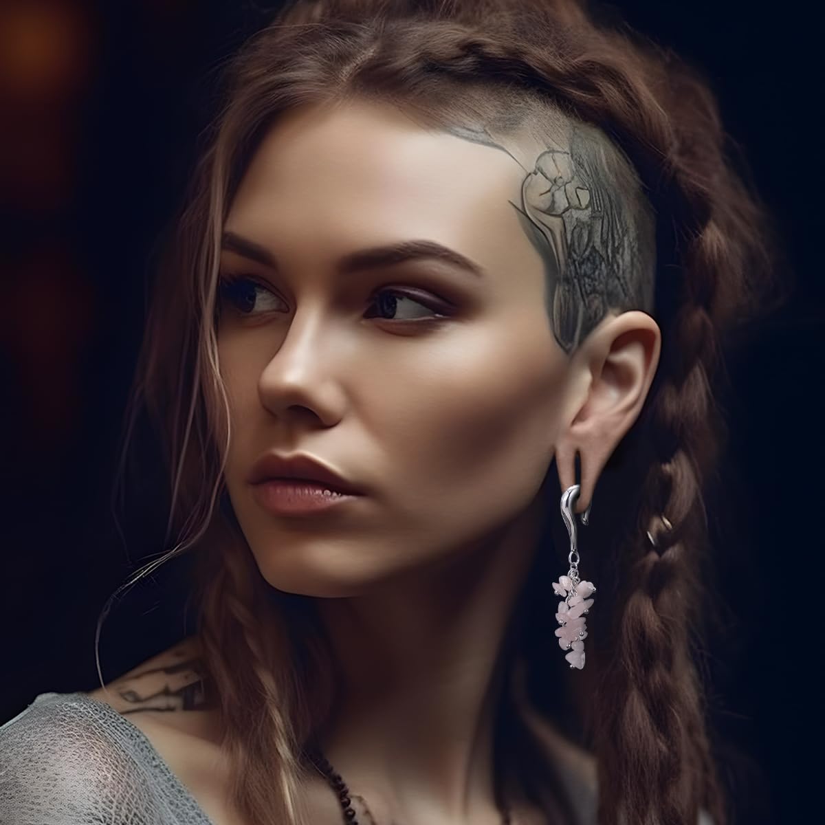 2G Ear Hanger Dangle Plug Gauges For Women 6mm Ear Gauge Weighted Plug Stainless Steel Ear Weight Stretcher Piercing Earrings Women Body Piercing Jewelry