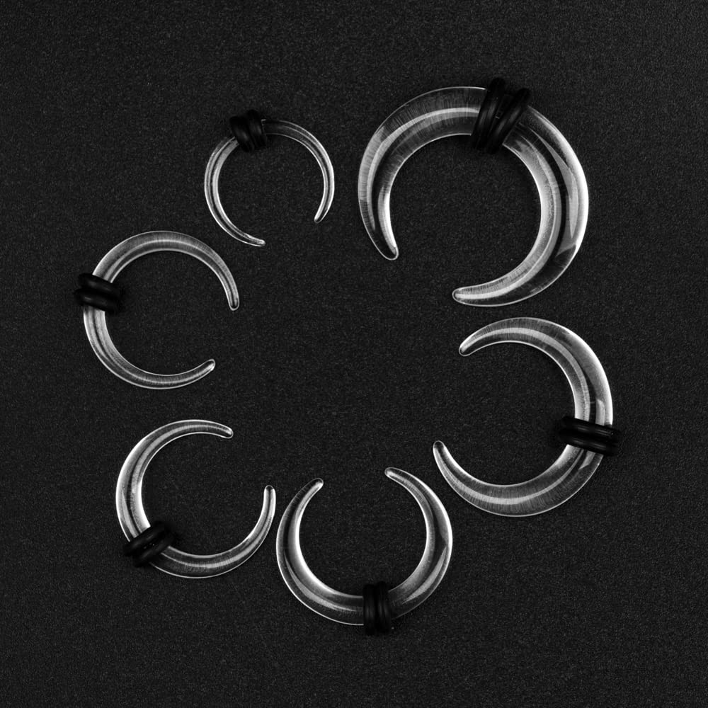 Ear Gauges Stretching Kit 14G-00G Acrylic Sprial Tapers Plugs Expander Sets Heart Tunnels Piering Jewelry Horeseshoes Taper For Ears