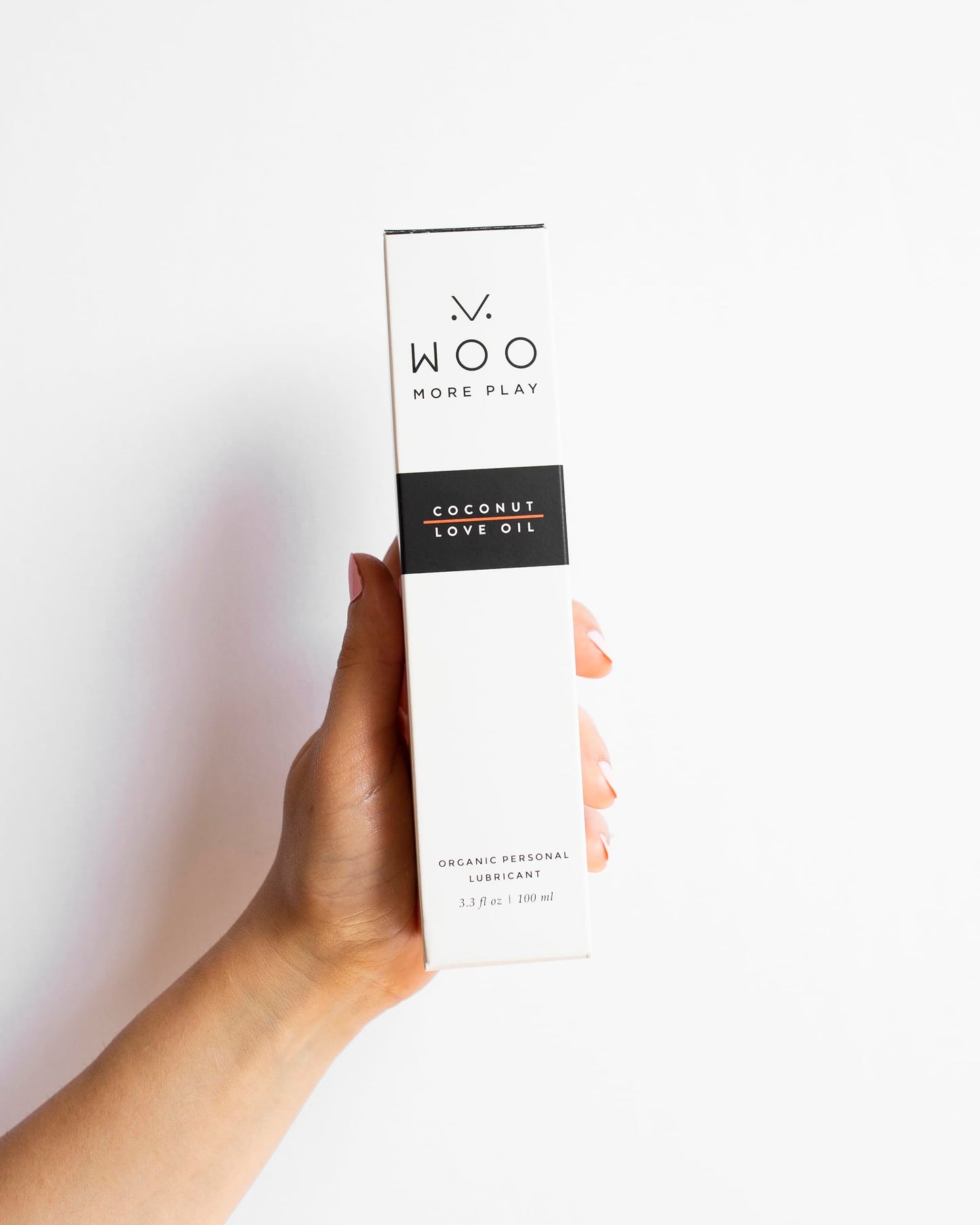 Woo More Play Coconut Love Oil | Organic Coconut Oil Personal Lubricant for Men and Women | Natural and Clean Ingredients | Doubles as Massage Oil | Relaxing Scent | 3.3 fl Oz