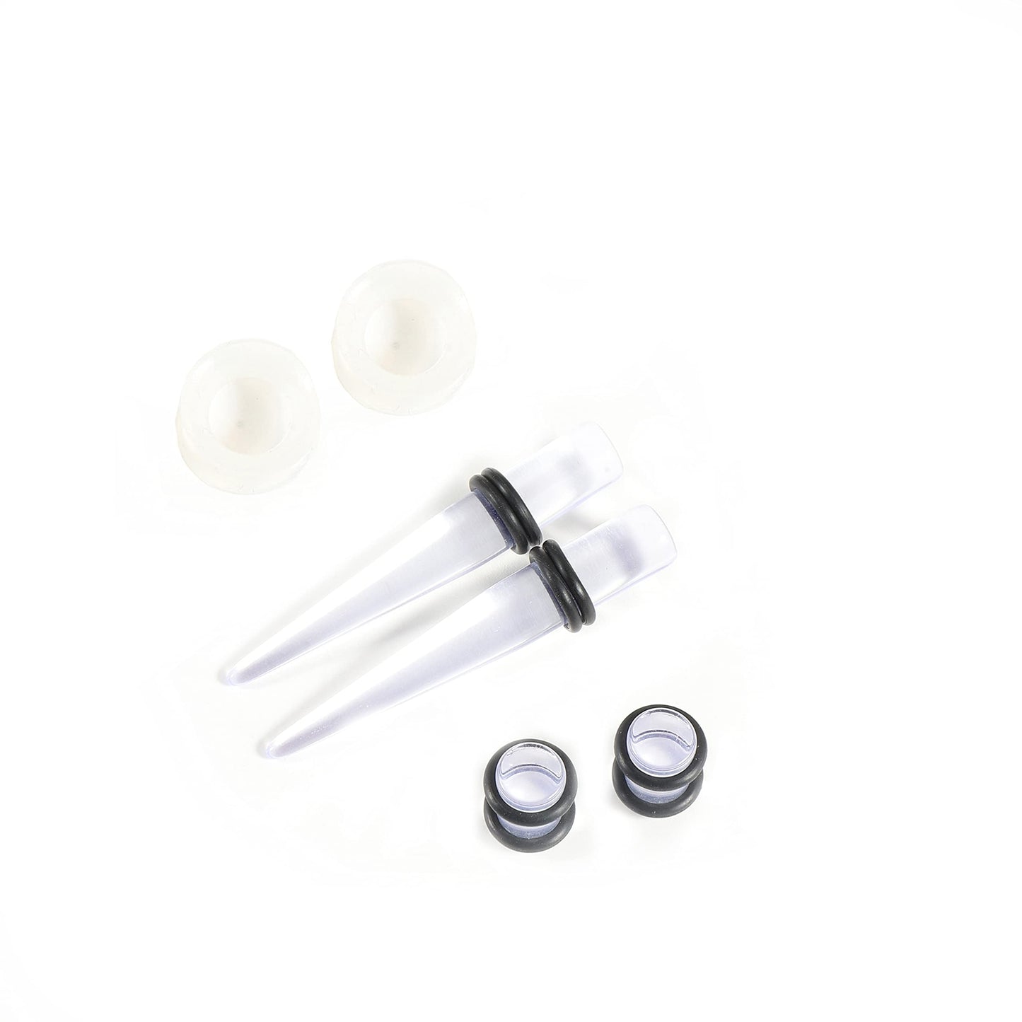 Memsion Ear Stretching Kit 50 Pieces 14Gauges-00Gauges Earrings Piercing Kit