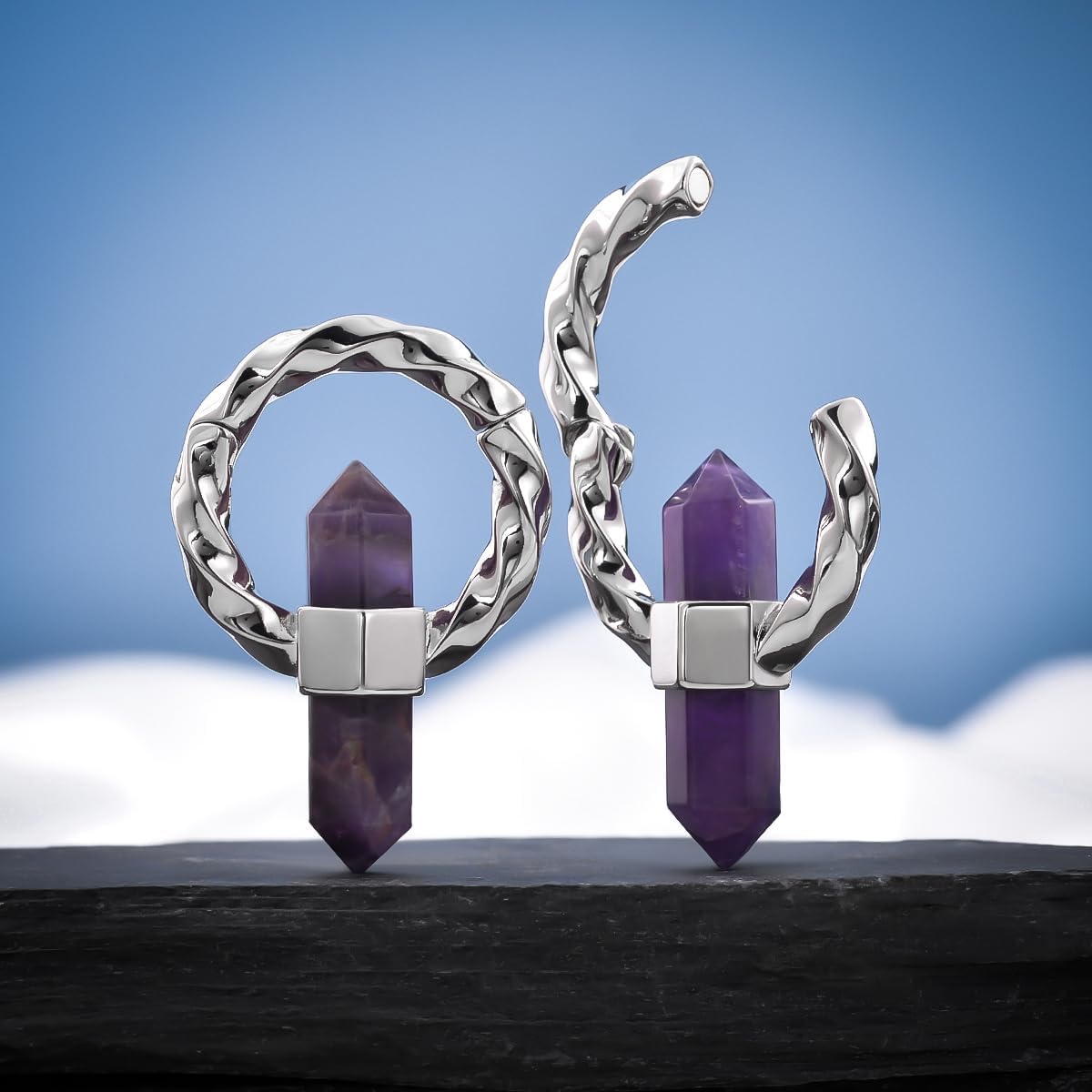 1 Pair 2g Ear Weights For Stretched Ears Heavy 6mm Ear Gauge Plug Tunnels Expander Piercing Earrings Dangle Gauge Hanger Earrings Jewelry
