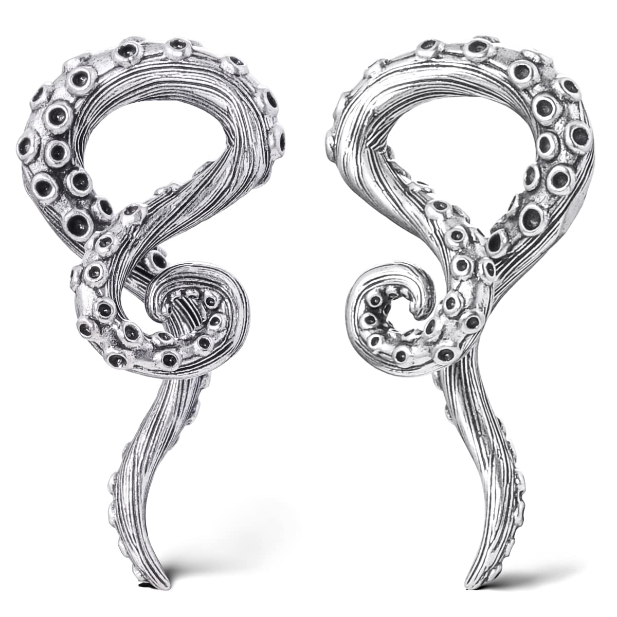 2PCS 2G Ear Sprial Tapers Plug Gauges Brass Ear Stretcher Hangers 6mm Gothic Ear Tunnels Expander Piercing Jewelry