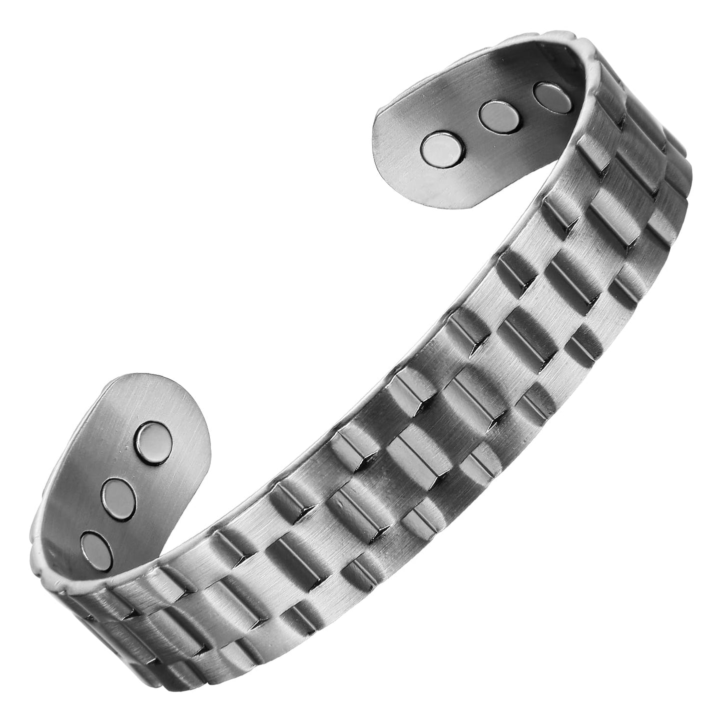 MagEnergy Copper Bracelet for Men, 99.9% Pure Copper Bracelet for Men with 6pcs 3500 Gauss Magnets, Adjustable Bracelets Jewelry Gift
