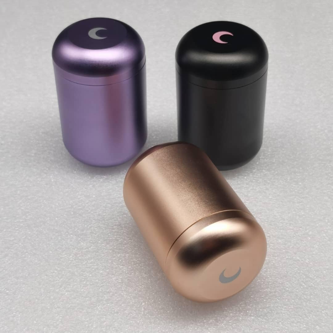 Brando Moon Purple Airtight Jar Storage Case Container Smell Proof - Multi-Use Portable Metal Spice Jar - Easy to Carry and Best Way to Preserve Coffee - 1.8 x 2.8”