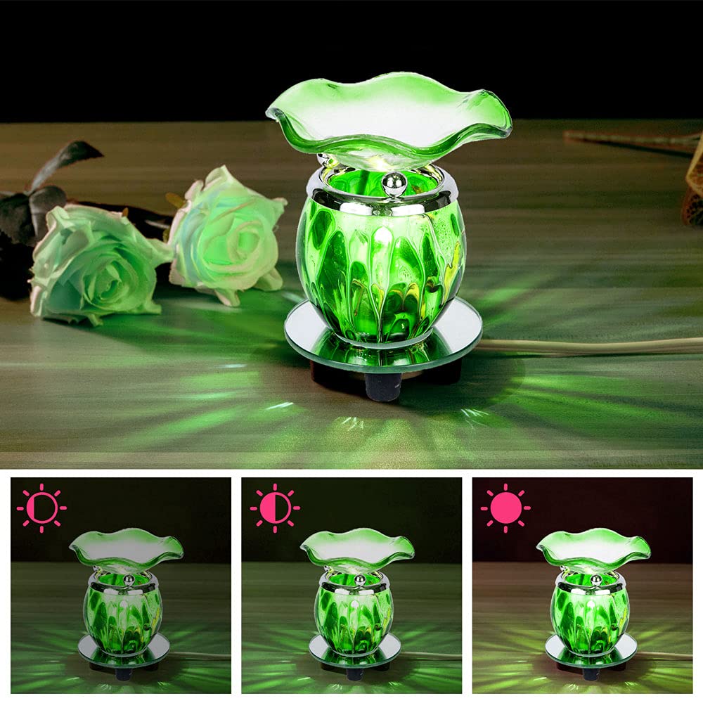 HUNANBANG 3 in 1 Electric Oil Diffuser Warmer Scented Wax Warmer Candle Wax Melt Warmer Wax Melter Fragrance Wax Burner(LW-Purple2)