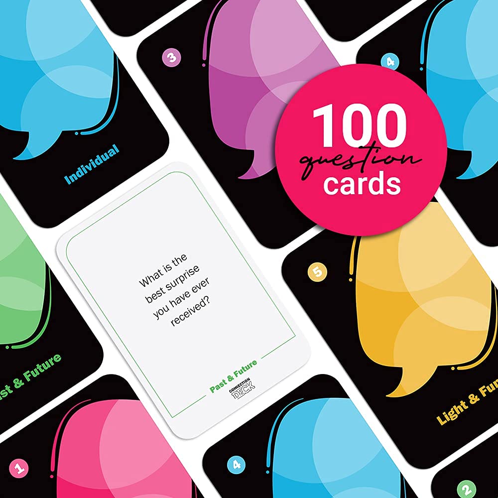 Card Game for Couples - Connecting and Revealing Questions to Ignite A Deeper Relationship - Perfect for Anniversary, Date Night & More (100 Cards)