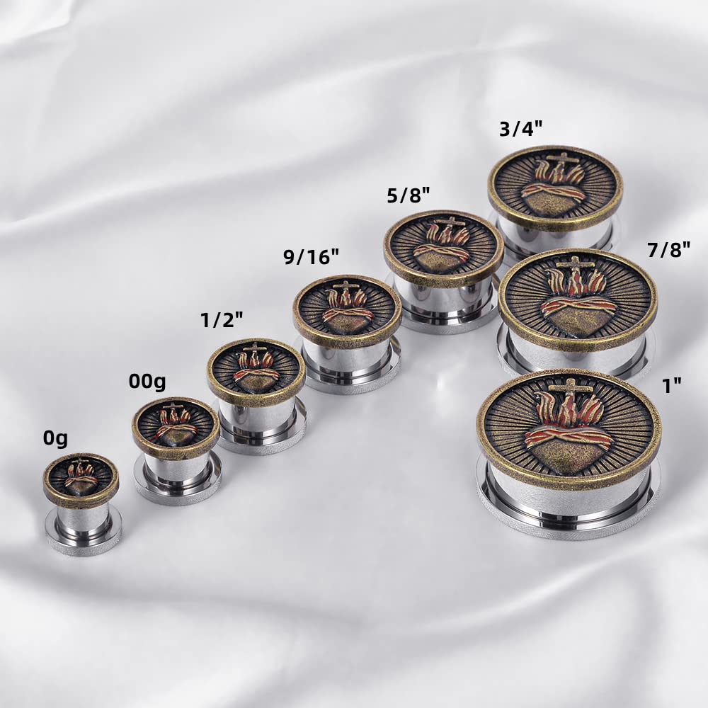 1 Pair Stainless Steel Screw Ear Gauges Flesh Tunnels Plugs Punk Cross Stretcher Piercing For Men Women Gauge 8mm-25mm
