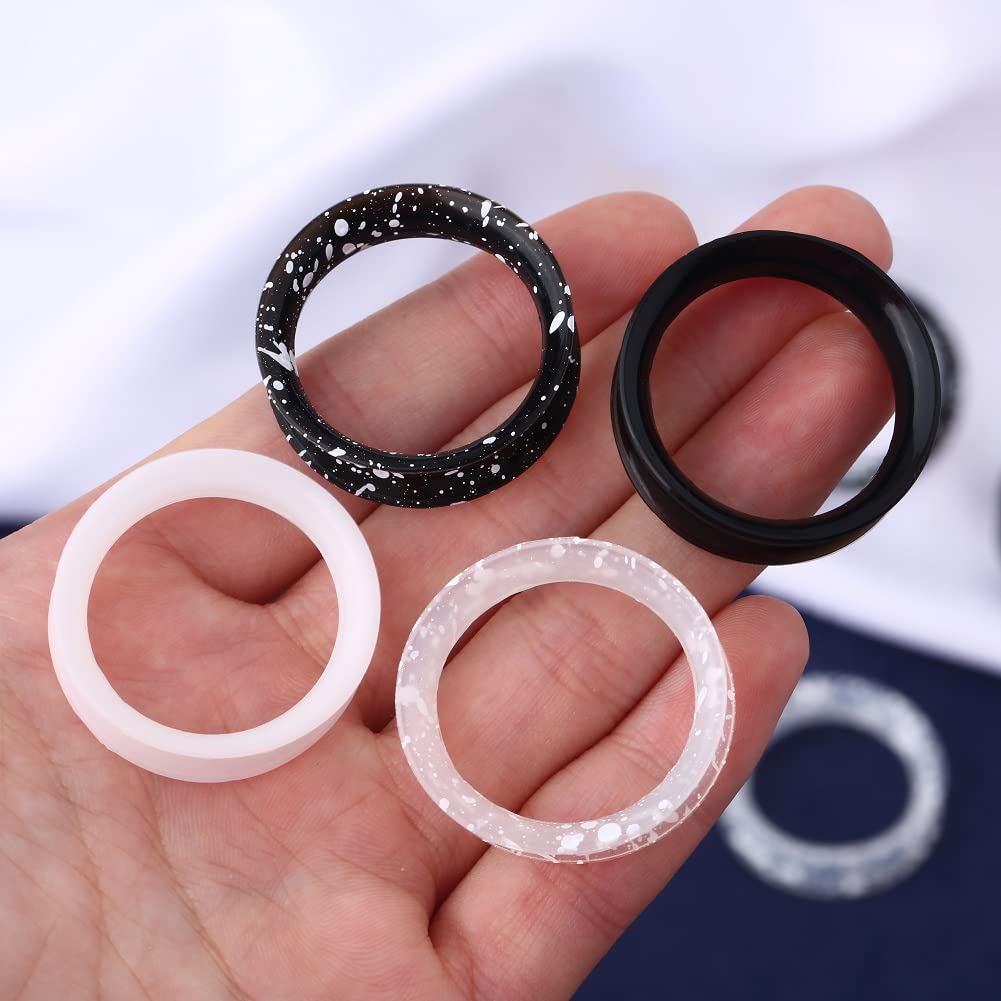 OUFER 8PCS Silicone Ear Gauges Flexible Ear Tunnels Plugs Stretchers Expander Double Flared Flesh Ear Piercing Jewelry for Women Men