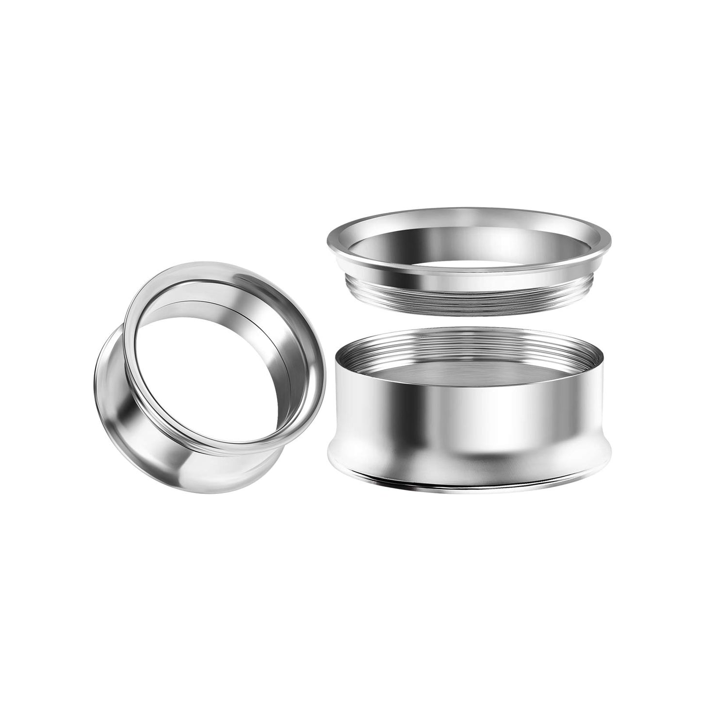 Pair of Internal Screw 316L Surgical Steel Double Flared Saddle Piercing Jewelry Stretcher Ear Plug Earring Lobe flesh Tunnel