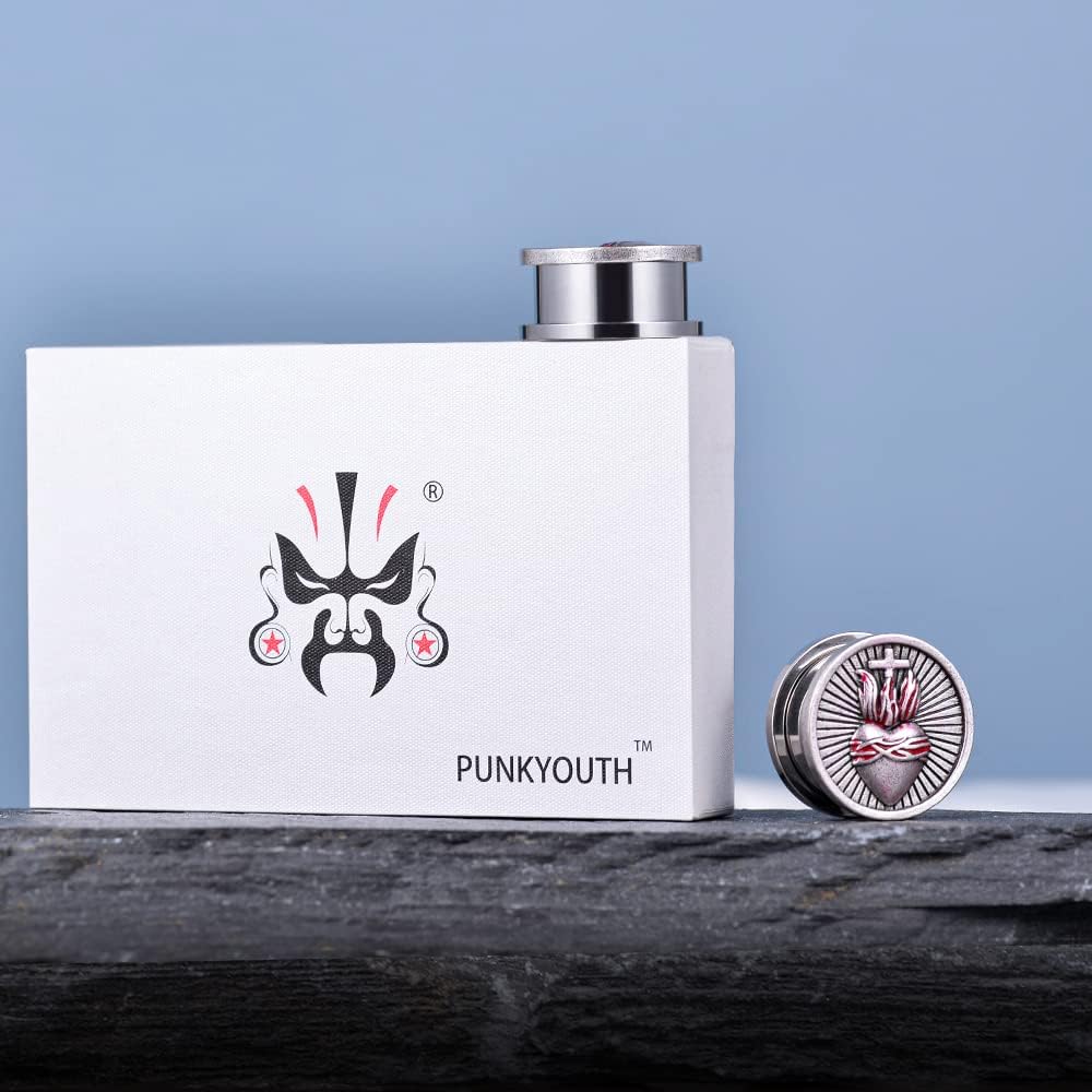 1 Pair Stainless Steel Screw Ear Gauges Flesh Tunnels Plugs Punk Cross Stretcher Piercing For Men Women Gauge 8mm-25mm