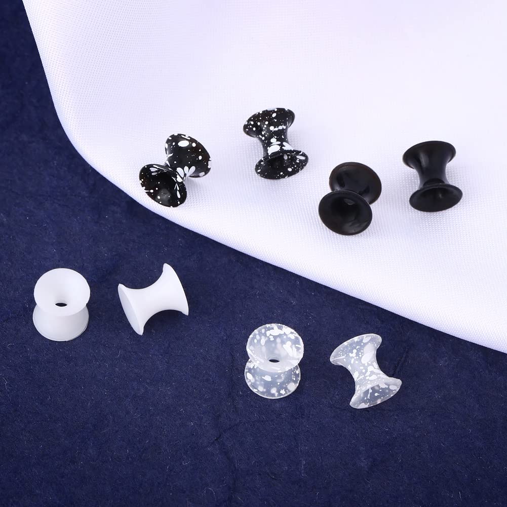 OUFER 8PCS Silicone Ear Gauges Flexible Ear Tunnels Plugs Stretchers Expander Double Flared Flesh Ear Piercing Jewelry for Women Men