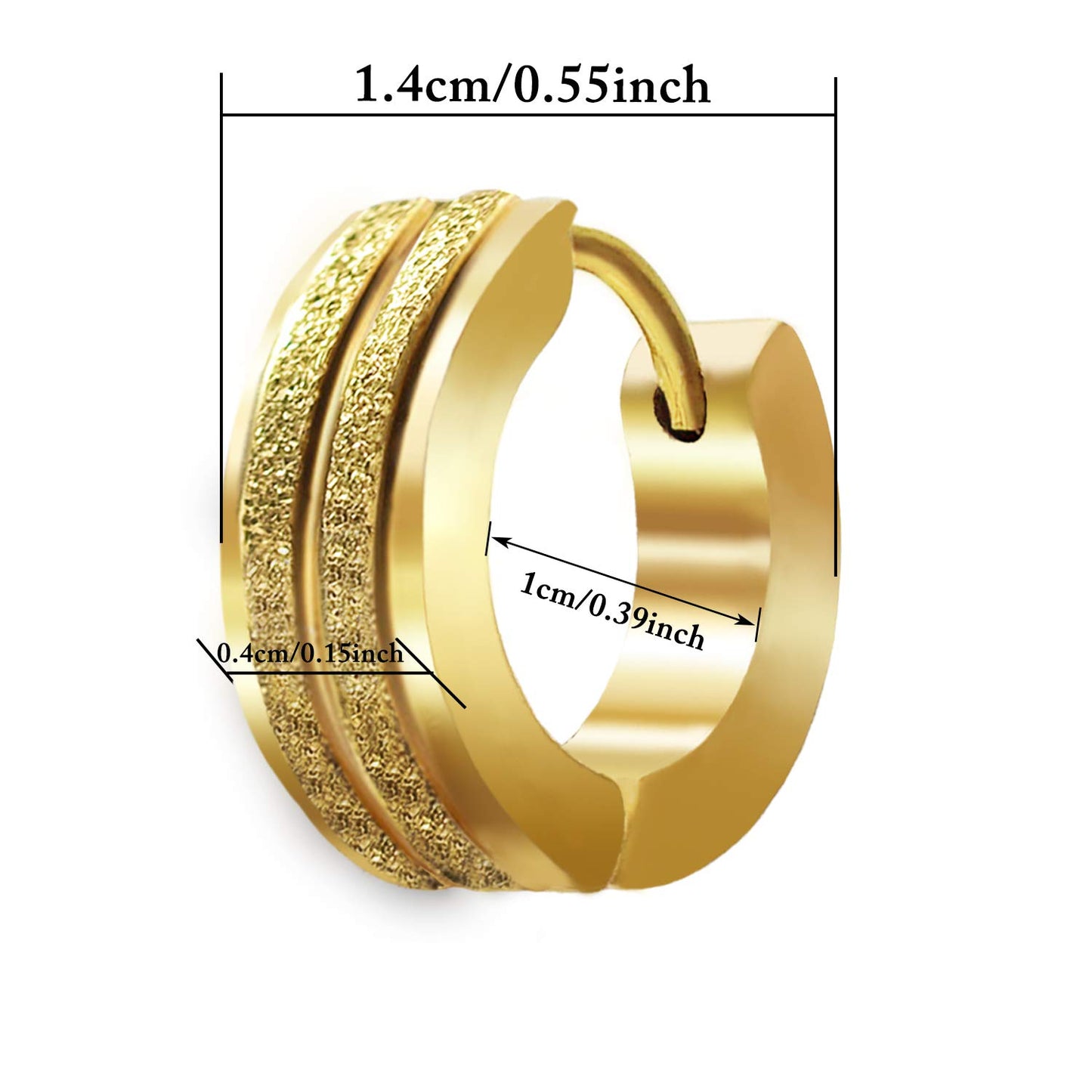 Stainless Steel Hoop Earrings For Men's Women's,Silver/Gold/Black/Blue Hypoallergenic Round Huggie Earrings,Fashion Punk Earrings Piercing Jewelry Gift for Boys Girls