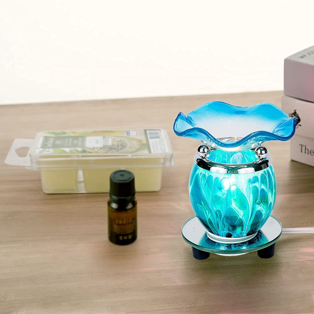 HUNANBANG 3 in 1 Electric Oil Diffuser Warmer Scented Wax Warmer Candle Wax Melt Warmer Wax Melter Fragrance Wax Burner(LW-Purple2)