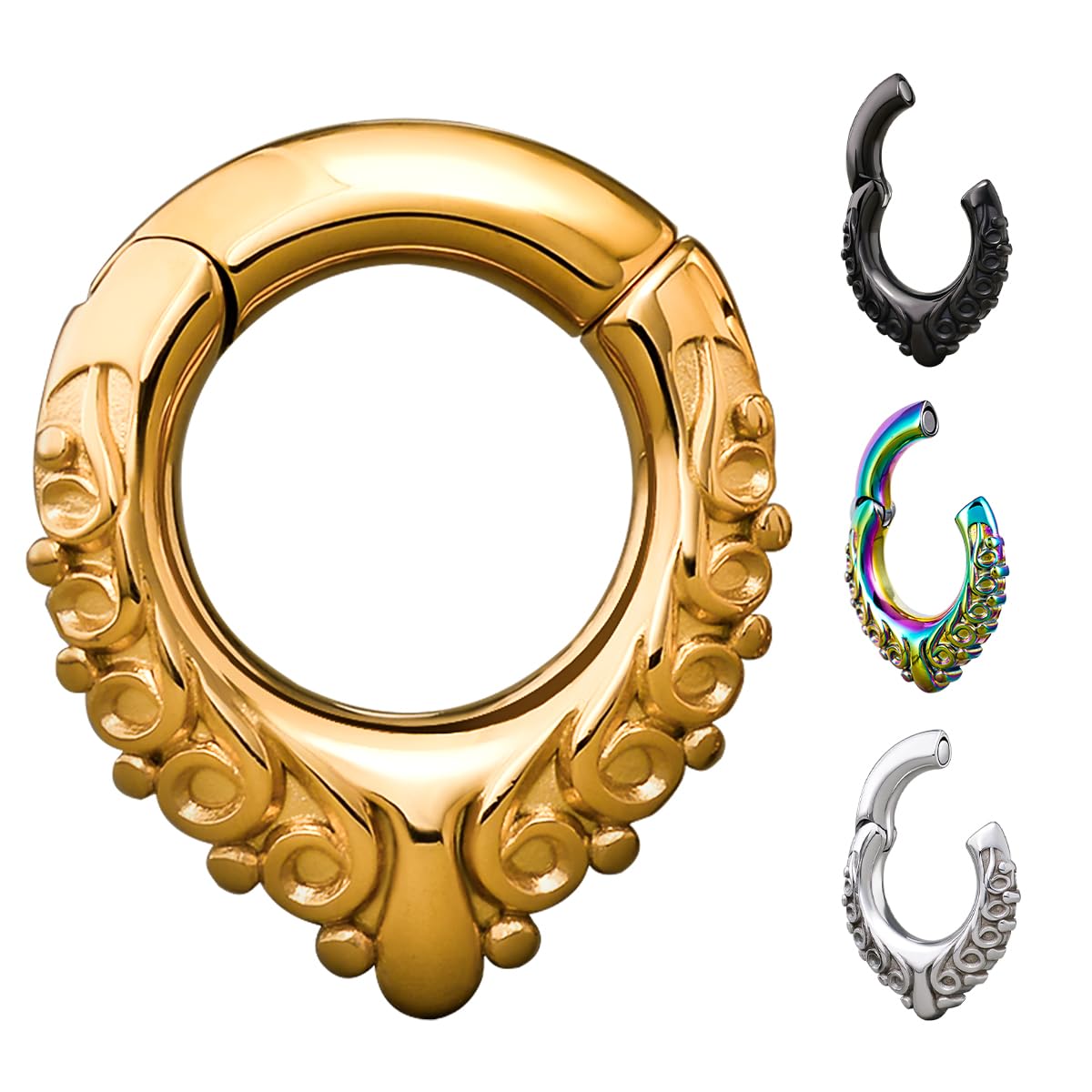 Ear Hanger Weights for Stretched Ear Lobe Stainless Steel Ear Gauges 2g(6mm) Ear Plugs Tunnels Body Piercing Jewelry Kit