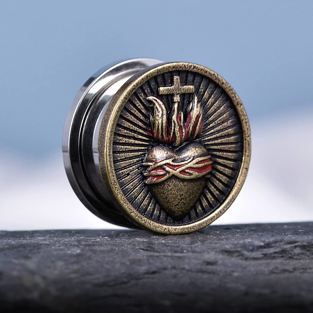 1 Pair Stainless Steel Screw Ear Gauges Flesh Tunnels Plugs Punk Cross Stretcher Piercing For Men Women Gauge 8mm-25mm