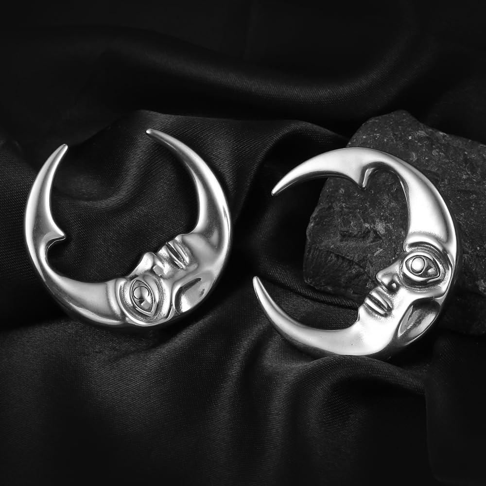 Casvort 2 PCS Hypoallergenic 316 Stainless Steel Hot 00g 2g Ear Hangers Heavy/Light Weights Saddle Weights Ear Gauges Body Jewelry Women Piercing Plugs for Lobe Pair Selling