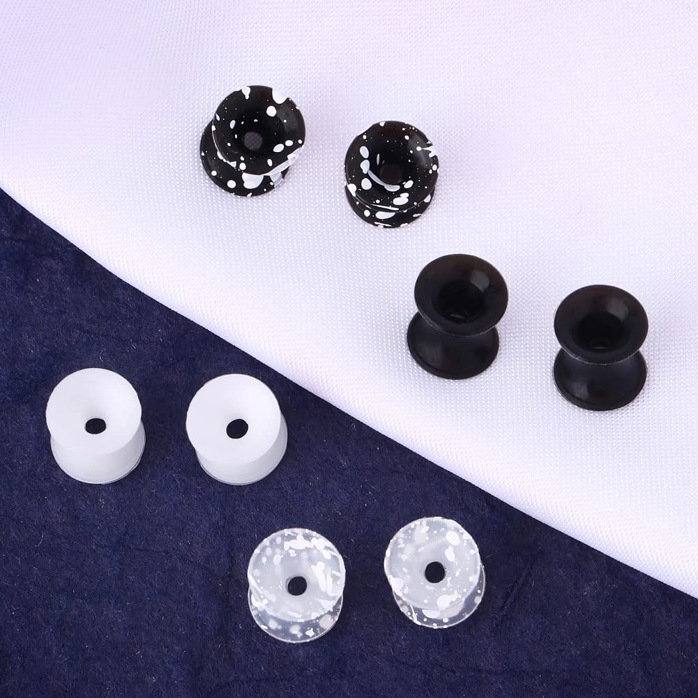 OUFER 8PCS Silicone Ear Gauges Flexible Ear Tunnels Plugs Stretchers Expander Double Flared Flesh Ear Piercing Jewelry for Women Men