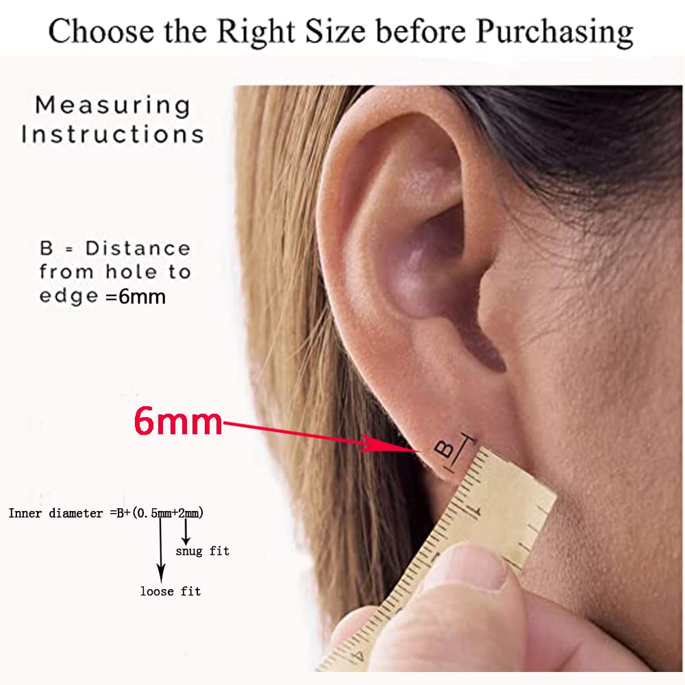 316L Surgical Stainless Steel Huggie Hoop Earrings 6mm 8mm 10mm 11mm 12mm 14mm Hypoallergenic Earrings Hoop Cartilage Helix Lobes Hinged Sleeper Earrings For Men Women Girls
