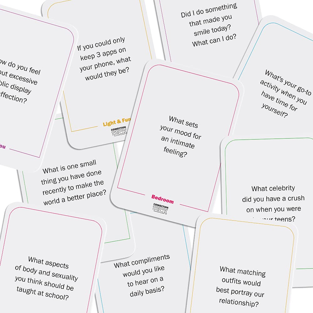 Card Game for Couples - Connecting and Revealing Questions to Ignite A Deeper Relationship - Perfect for Anniversary, Date Night & More (100 Cards)