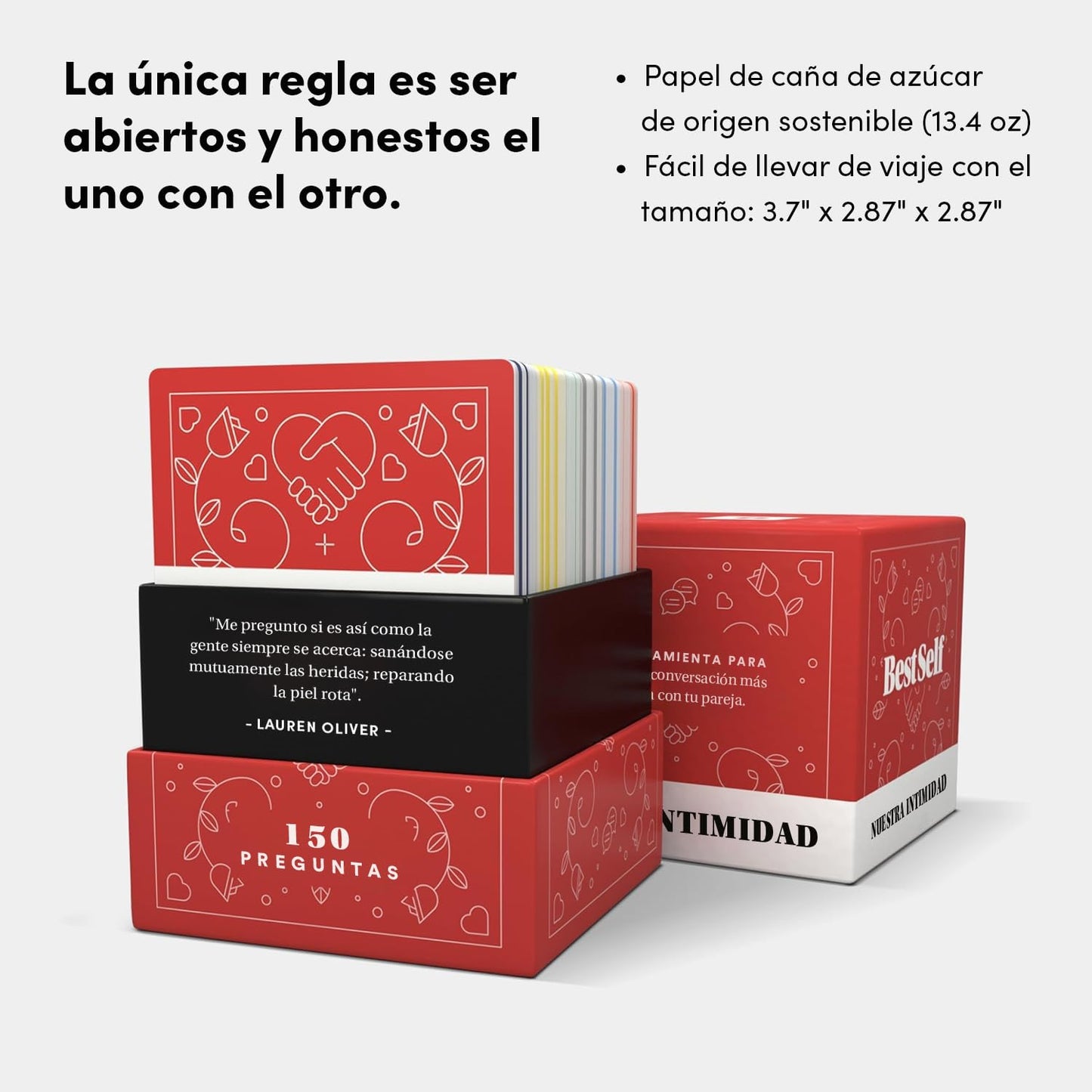 BestSelf Intimacy Deck Expansion Pack, 50 Conversation Starters, Meaningful Couples Game. Perfect Valentine Day Card Games for Couples, Couples Card Games