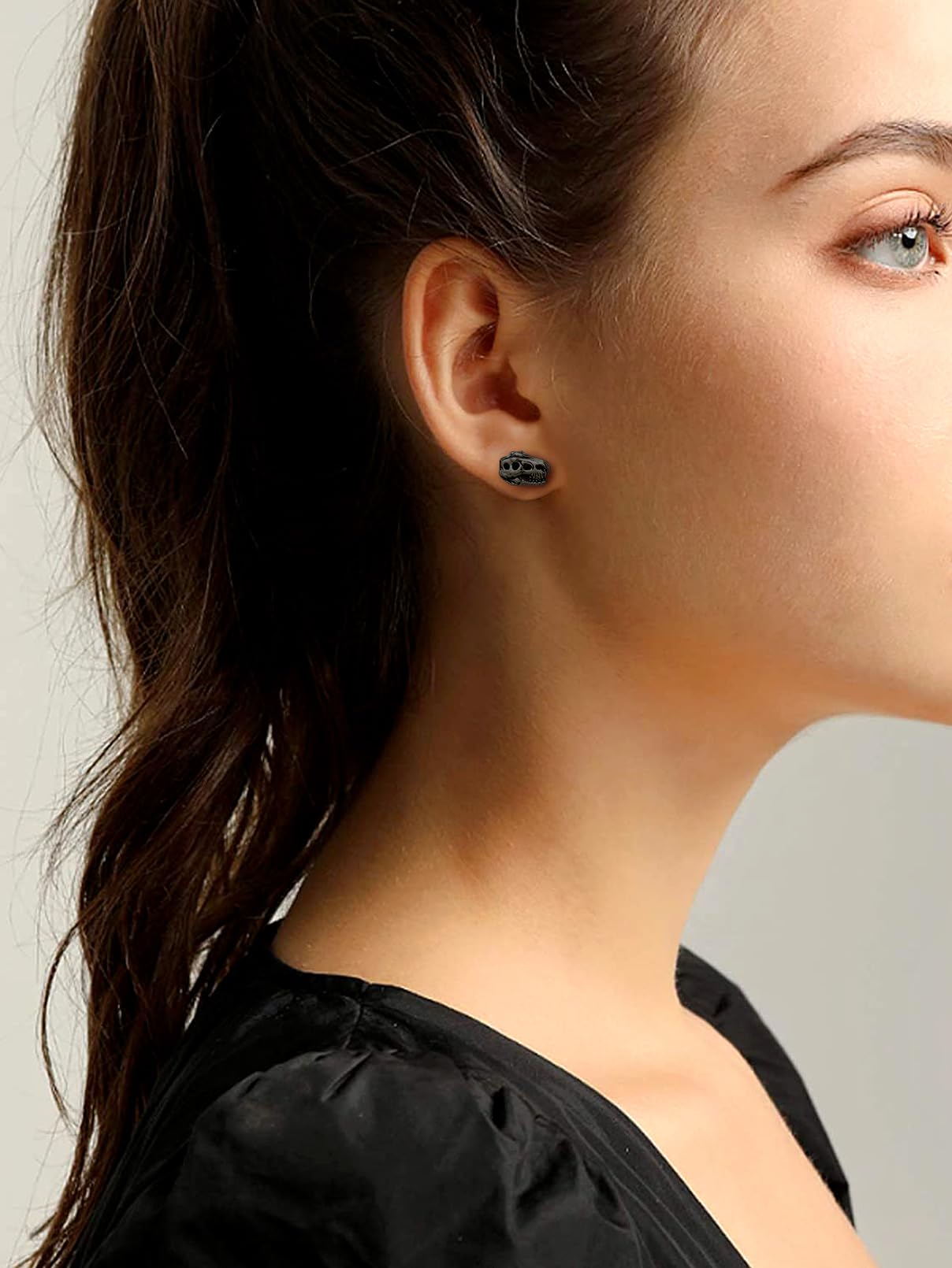 FaithHeart Dragon/Dinosaur/Snake Hoop Earrings for Men, Sturdy Stainless Steel Punk Biker Animals Hypoallergenic Jewelry, Gift Box