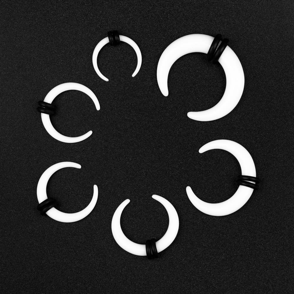 Ear Gauges Stretching Kit 14G-00G Acrylic Sprial Tapers Plugs Expander Sets Heart Tunnels Piering Jewelry Horeseshoes Taper For Ears