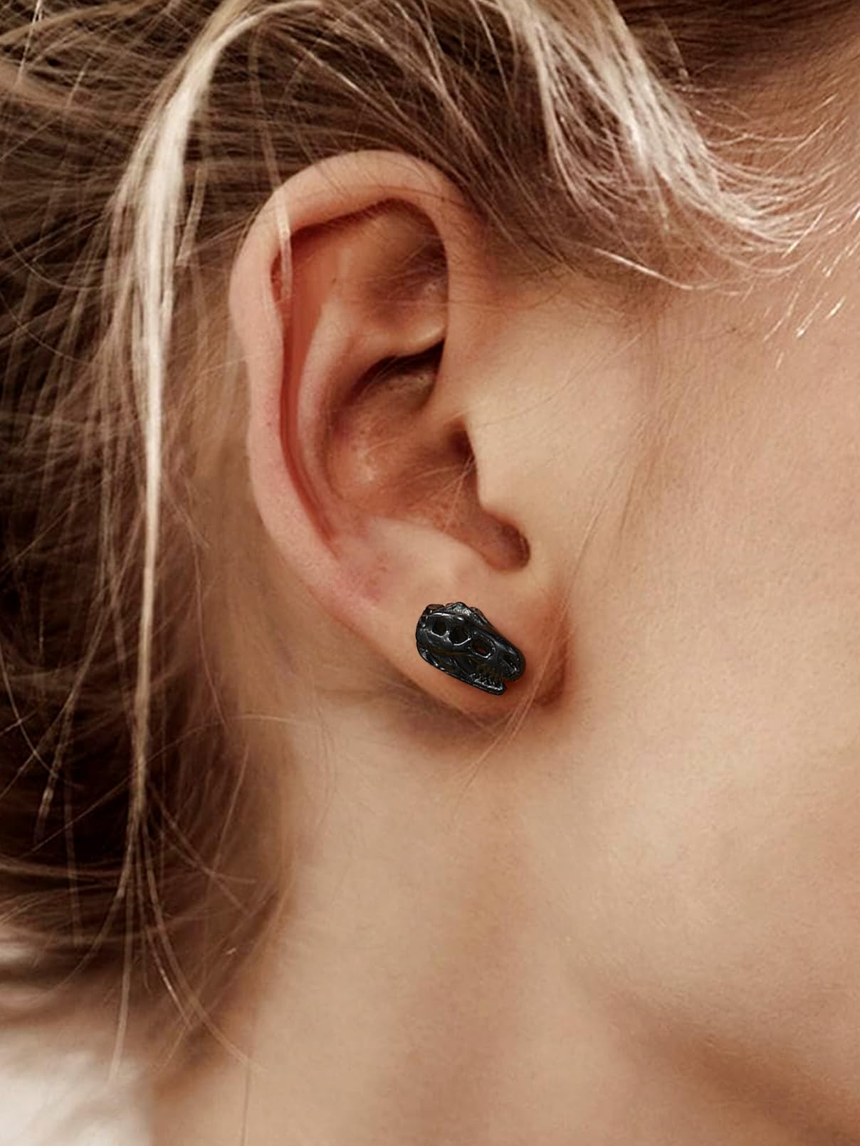 FaithHeart Dragon/Dinosaur/Snake Hoop Earrings for Men, Sturdy Stainless Steel Punk Biker Animals Hypoallergenic Jewelry, Gift Box