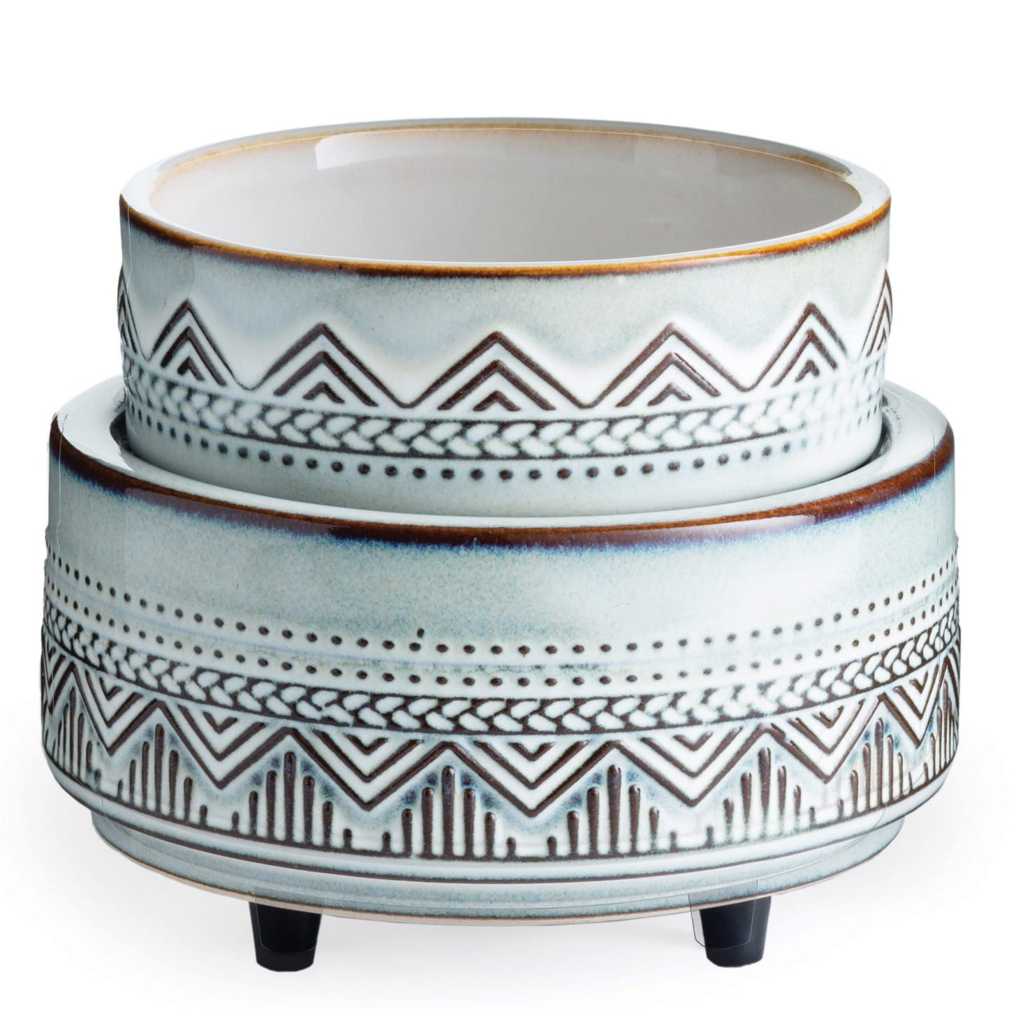 Candle Warmers Etc 2-In-1 Candle and Fragrance Wax Melt Warmer For Warming Scented Candles or Wax Melts and Tarts With To Freshen Room, Slate
