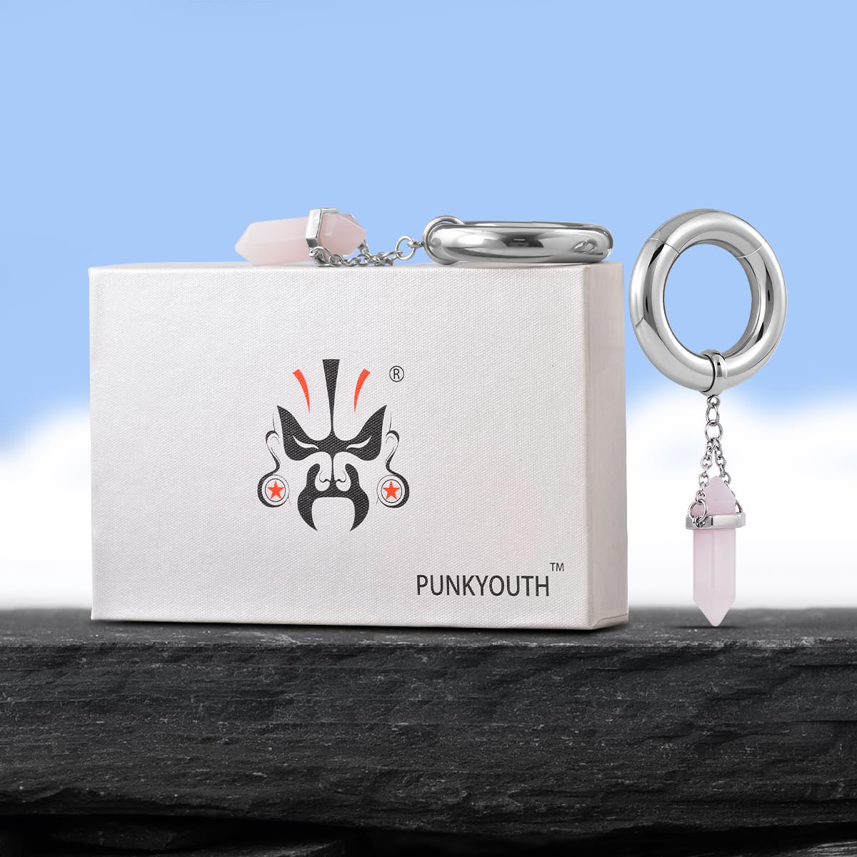 2g Ear Hanger Heavy Dangle Gauge Plug For Women 6mm Ear Weight For Stretched Ears Opal Gauge Tunnels For Ear Women Body Piercing Jewelry