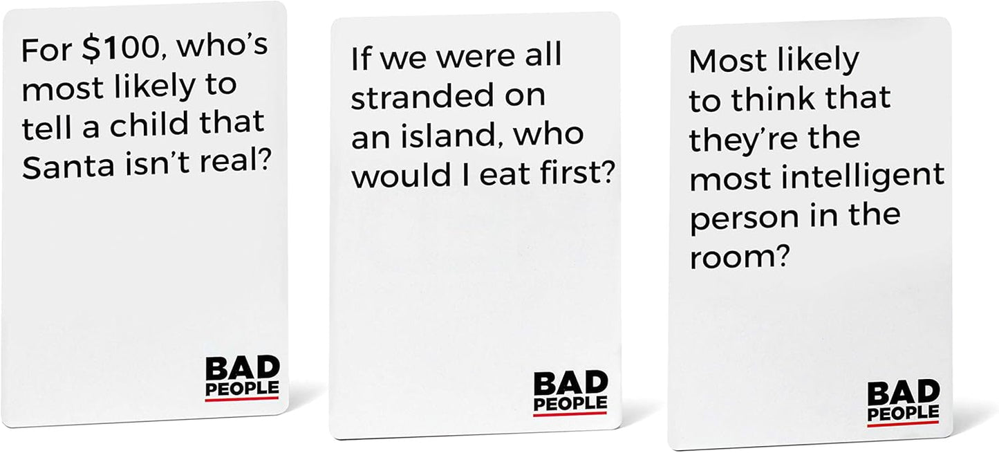 BAD PEOPLE Party Game - Green Expansion - 100 New Question Cards for The Hilarious Adult Card Game for Fun Parties & Board Games Night with Your Group - Find Out What Your Friends Really Think of You