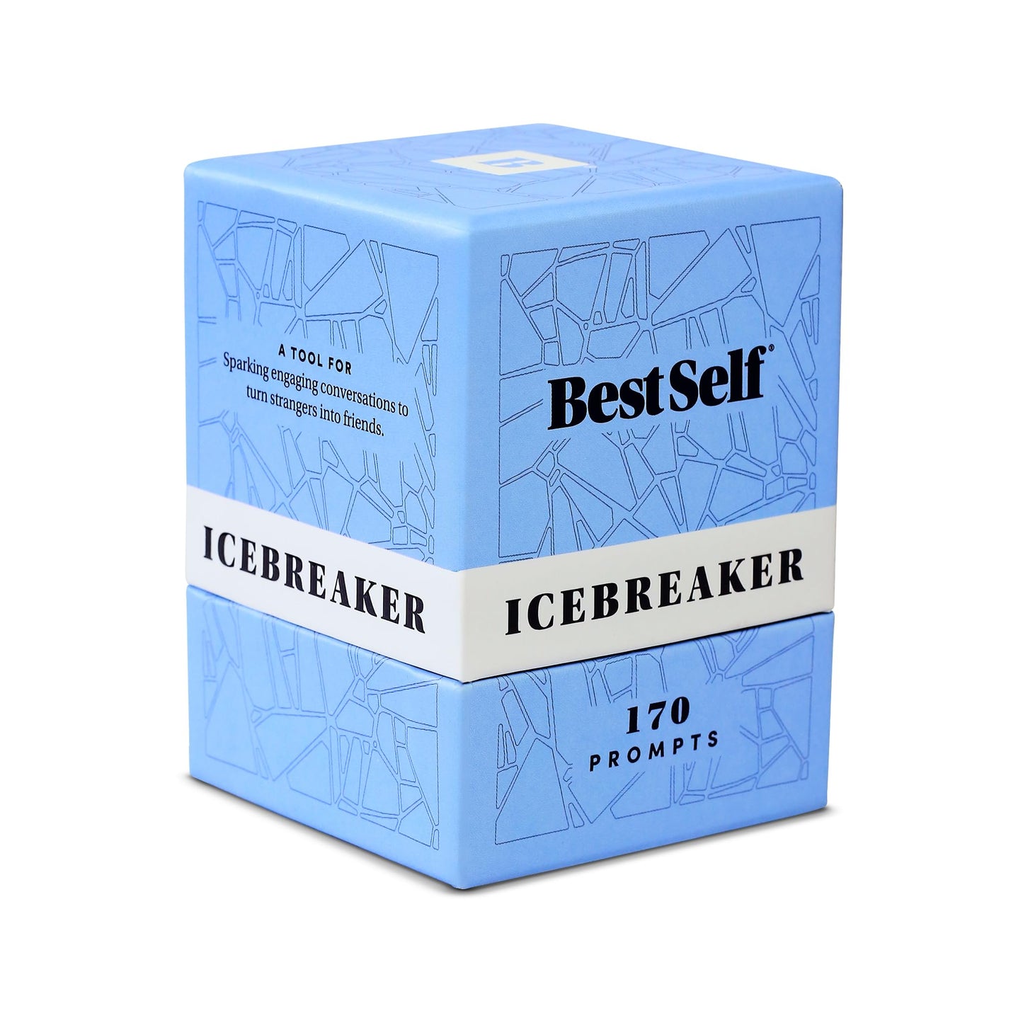 BestSelf Icebreaker Deeper Talk Deck - Conversation Starter Card Pack to Deepen Friendships with 150 Prompts to Create Real Conversations for Friends, Coworkers, Family, Dates
