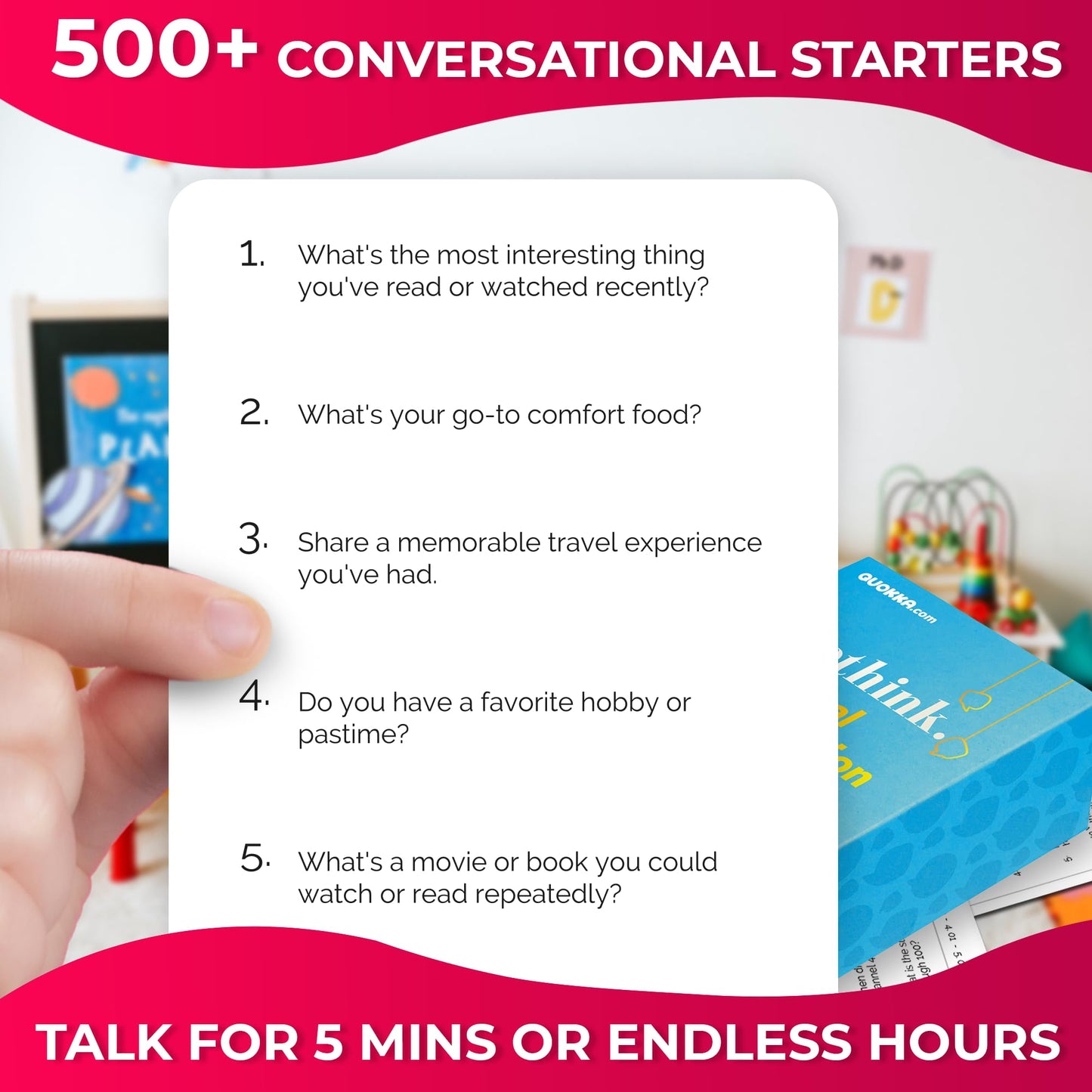 QUOKKA Conversation Cards Game - Christian Couples Edition | Original Version | Religious Gift | Relationship Connection - Great Board Game for Married Husband & Wife