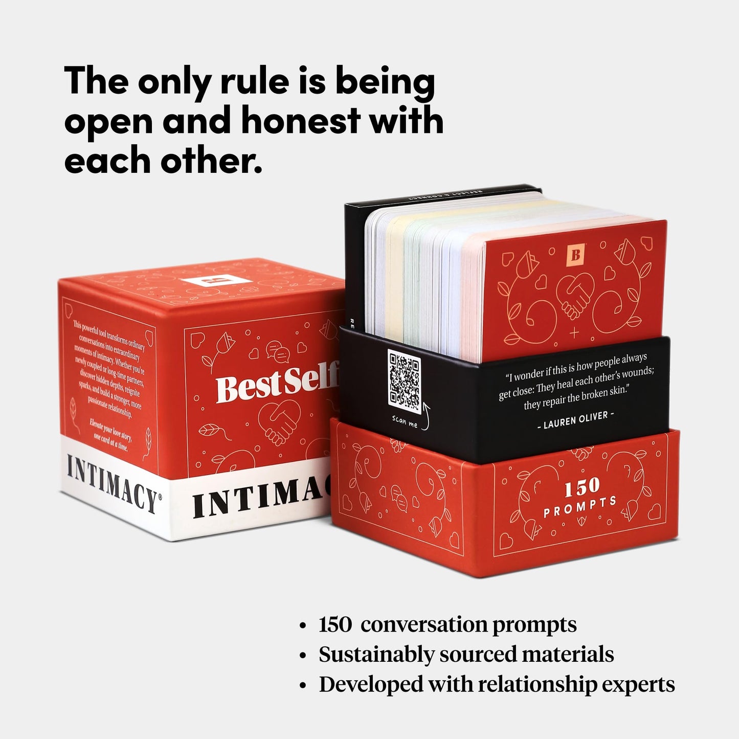 BestSelf Intimacy Deck Expansion Pack, 50 Conversation Starters, Meaningful Couples Game. Perfect Valentine Day Card Games for Couples, Couples Card Games
