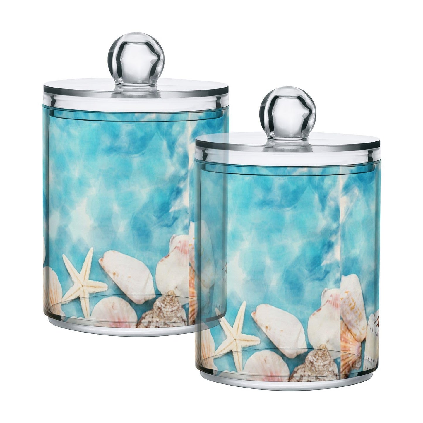 Halloween Skull 2PC Airtight Transparent Plastic Storage Jar, Food Storage Container Glass, Can Store Candy, Salt, Coffee Beans, With lid, Easy To Use