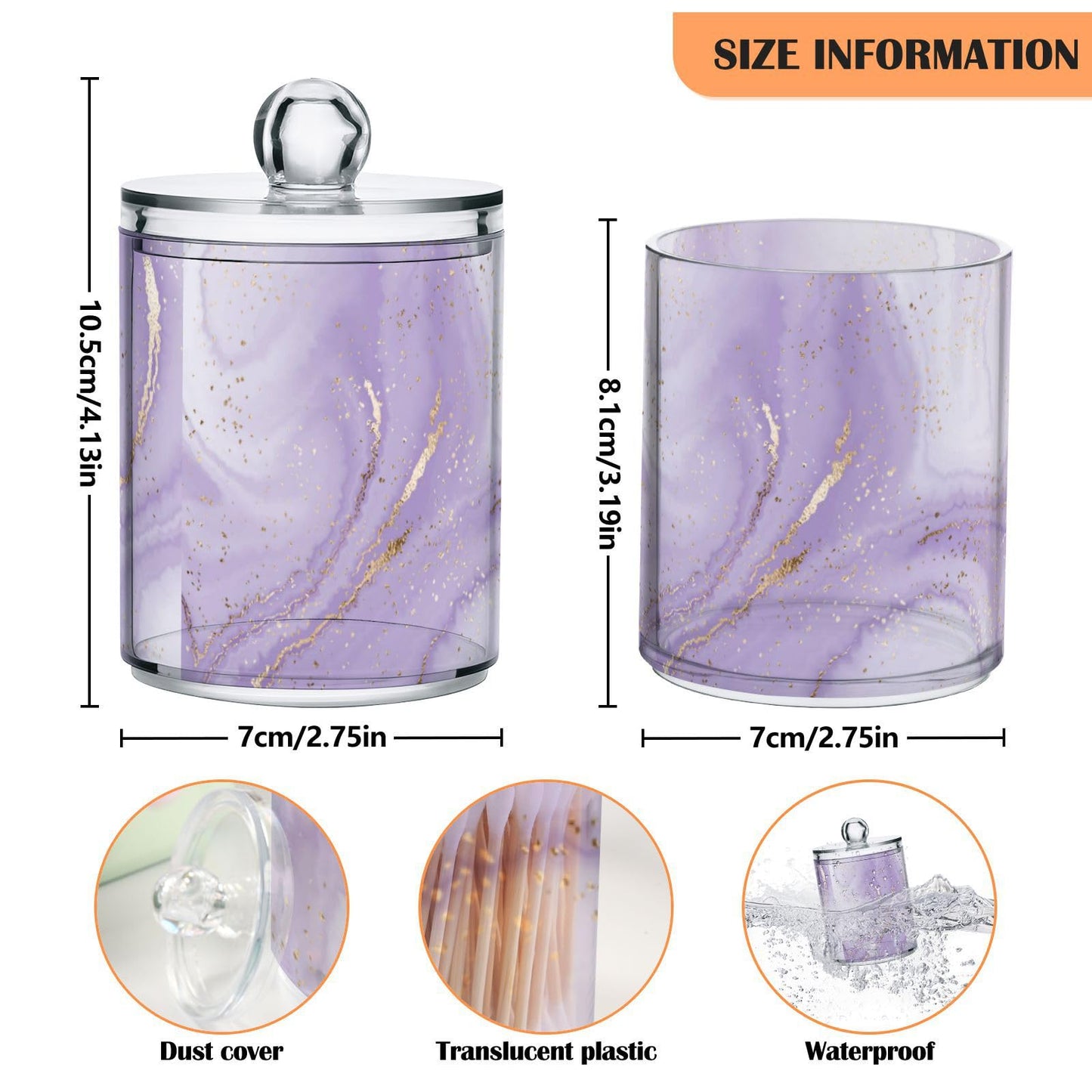 Halloween Skull 2PC Airtight Transparent Plastic Storage Jar, Food Storage Container Glass, Can Store Candy, Salt, Coffee Beans, With lid, Easy To Use