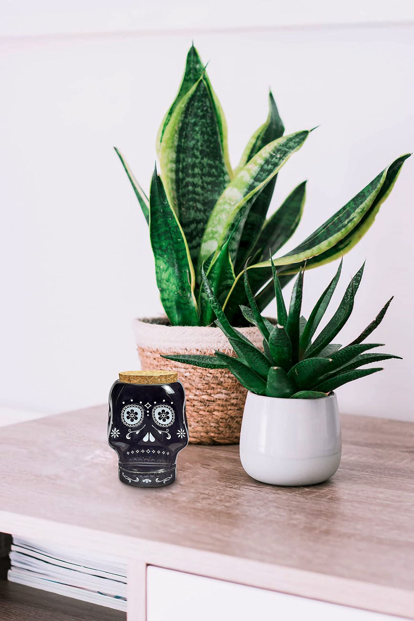 FASHIONCRAFT Skull Stash Jar - White
