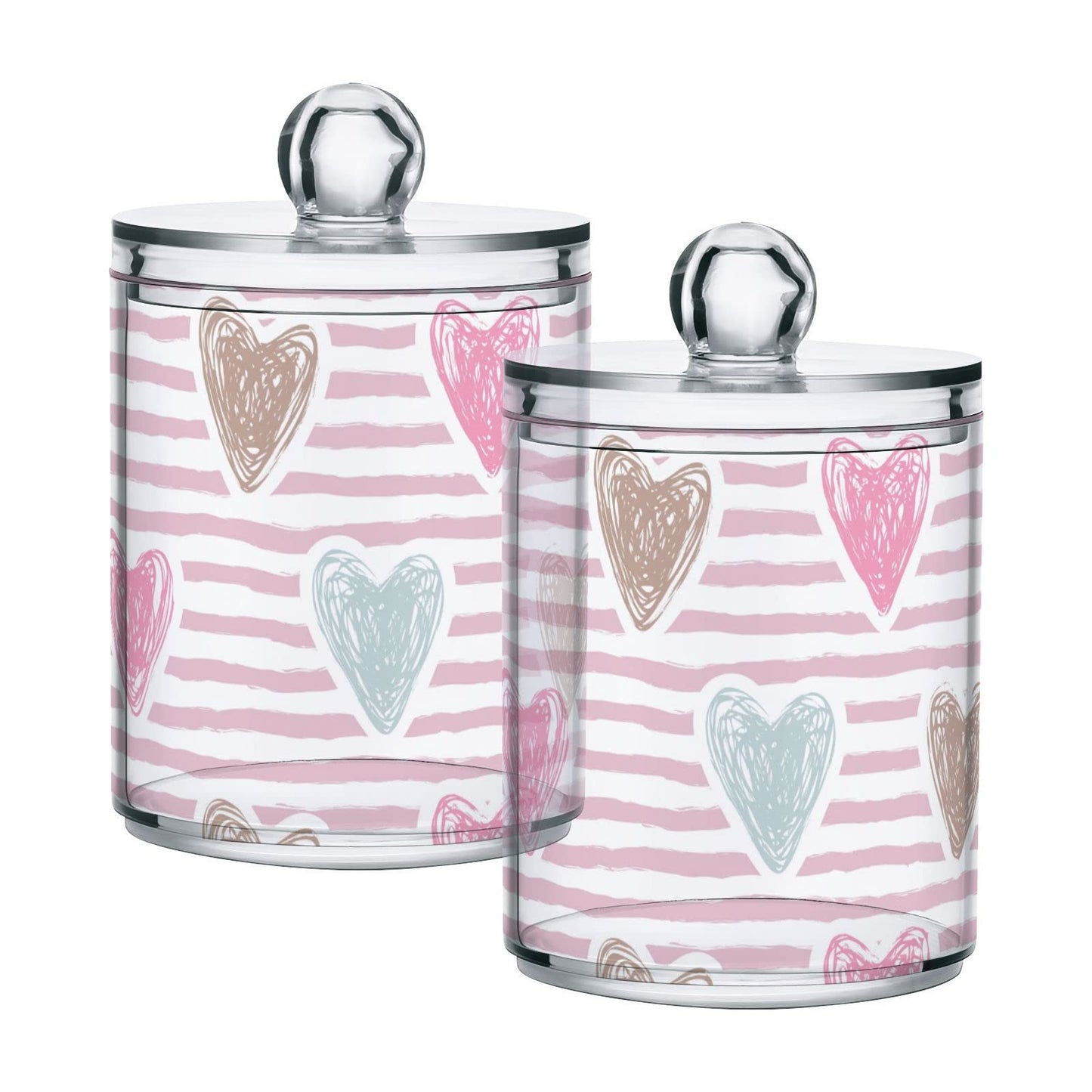 Halloween Skull 2PC Airtight Transparent Plastic Storage Jar, Food Storage Container Glass, Can Store Candy, Salt, Coffee Beans, With lid, Easy To Use