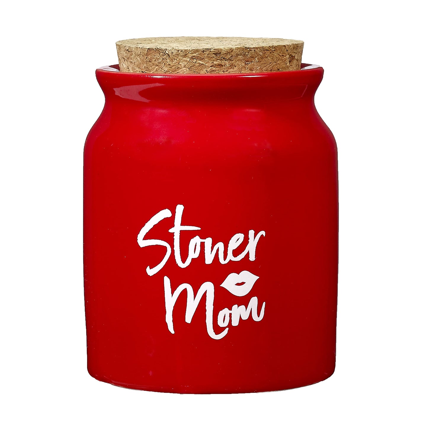 FASHIONCRAFT 88070 Stoner Girl Stash Jar – White with Gold Letters, Novetly Stash Jar, Herb Jar