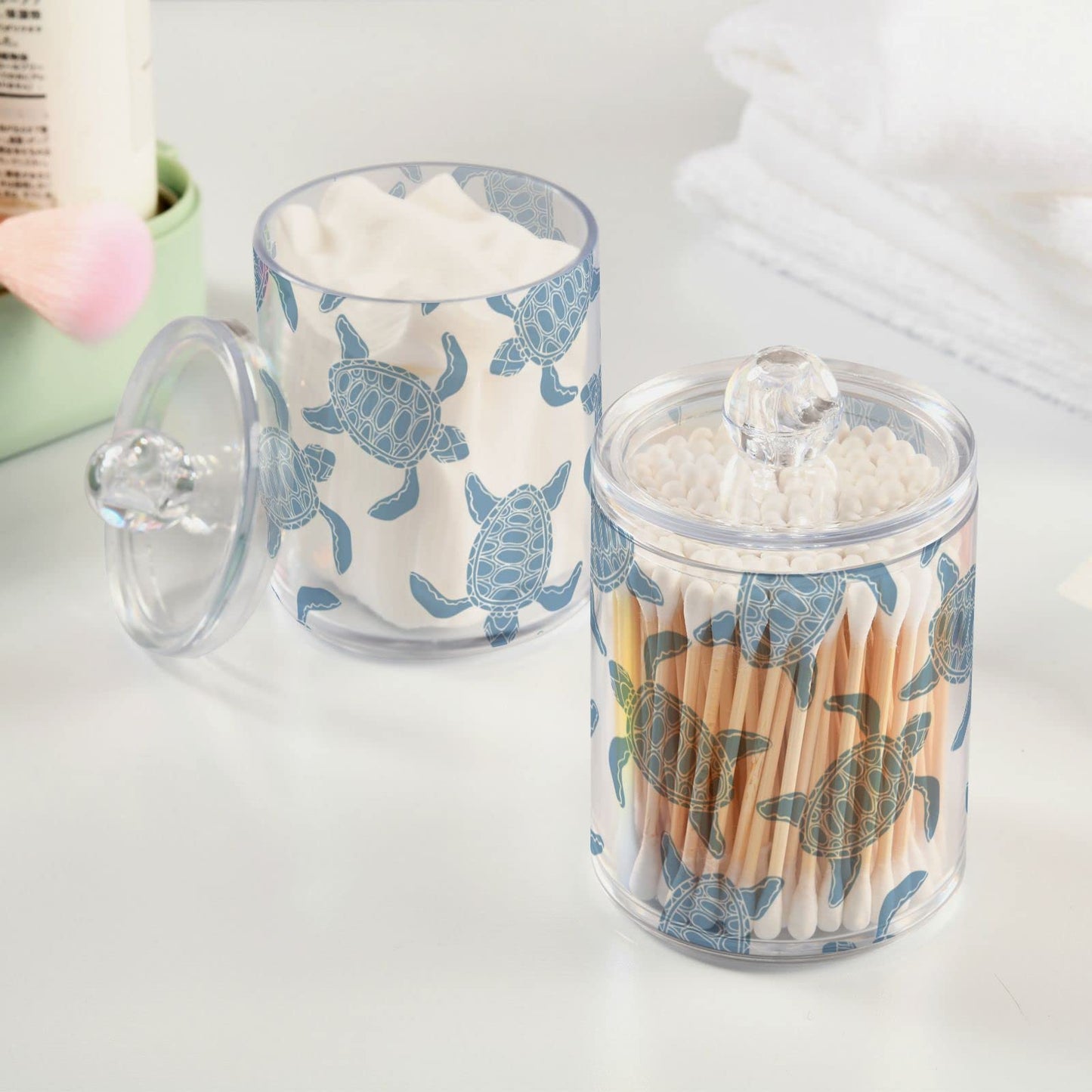 Halloween Skull 2PC Airtight Transparent Plastic Storage Jar, Food Storage Container Glass, Can Store Candy, Salt, Coffee Beans, With lid, Easy To Use