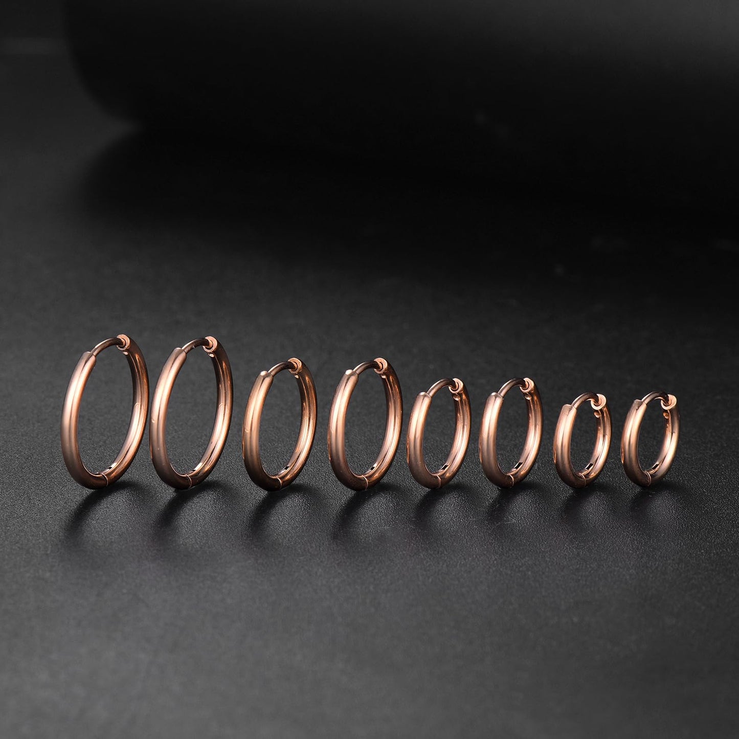 316L Surgical Stainless Steel Huggie Hoop Earrings 6mm 8mm 10mm 11mm 12mm 14mm Hypoallergenic Earrings Hoop Cartilage Helix Lobes Hinged Sleeper Earrings For Men Women Girls