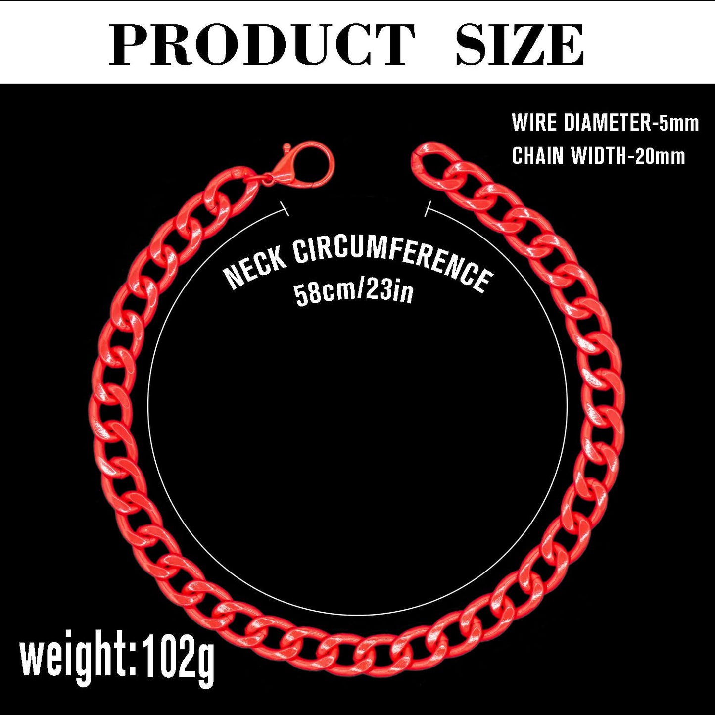 18K Gold Plated Dog Chain Collar-3/4 Inch (20mm) Width Cuban Link Durable Dog Necklace, Cute Fashion Pet Collar for Pit Bulldog, Light Metal Jewelry Bold Chain Puppy Accessories (26 inch, Gold)