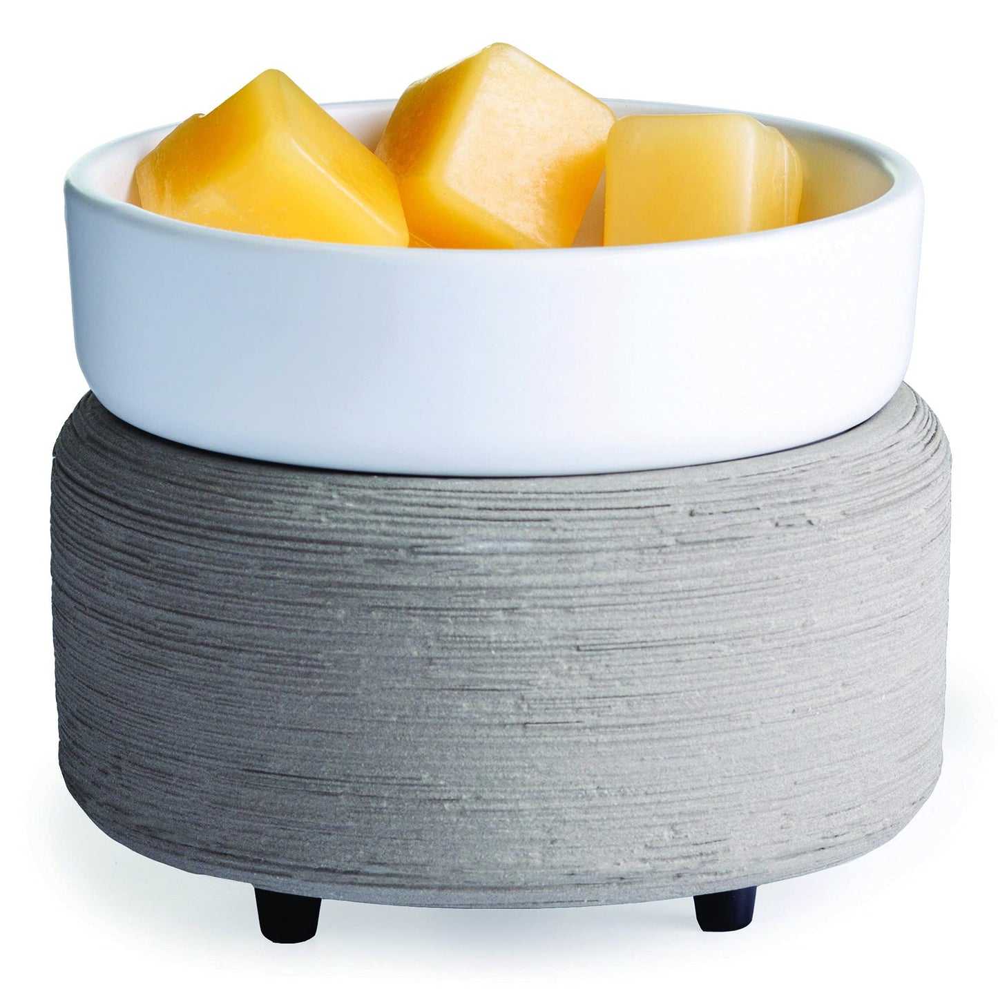 Candle Warmers Etc 2-In-1 Candle and Fragrance Wax Melt Warmer For Warming Scented Candles or Wax Melts and Tarts With To Freshen Room, Slate