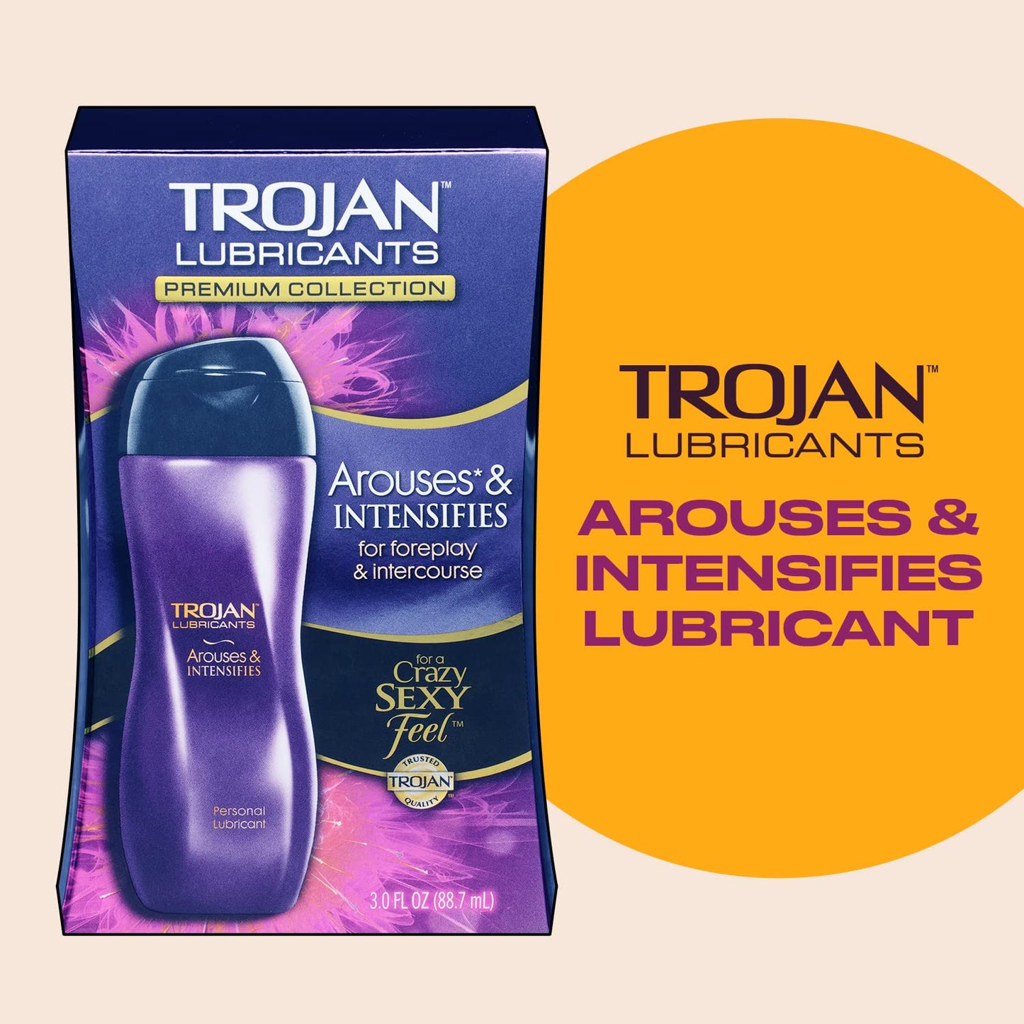 Trojan Lubes Arouses & Intensifies Personal Lubricant, 3 oz.